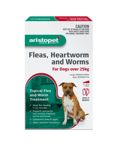 Aristopet Topical Flea and Worm Treatment for Dogs over 25kg - 3 Tubes