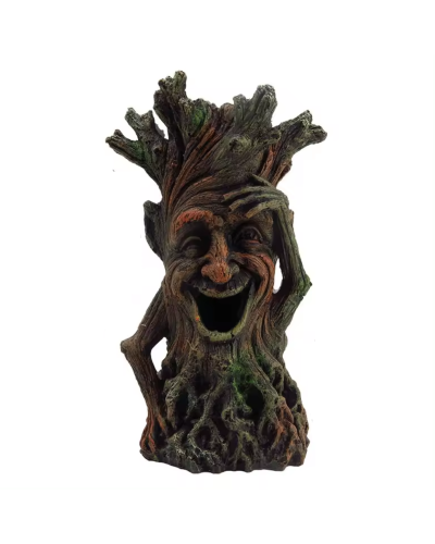 Jolly Resin Tree Ornament with Arms and Face